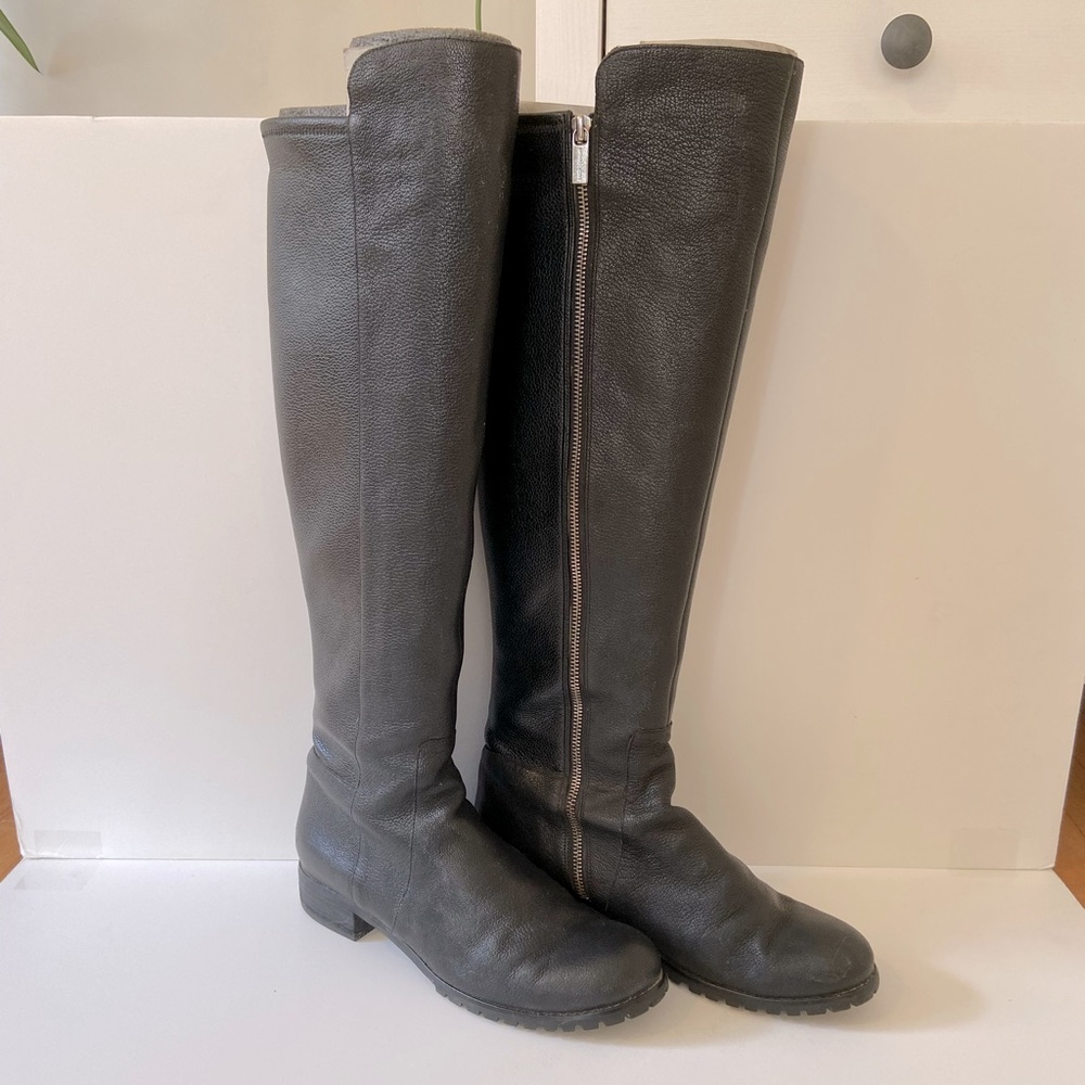 Michael Kors Over knees black leather boots
